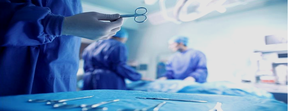 Gynaecological surgery in theatre
